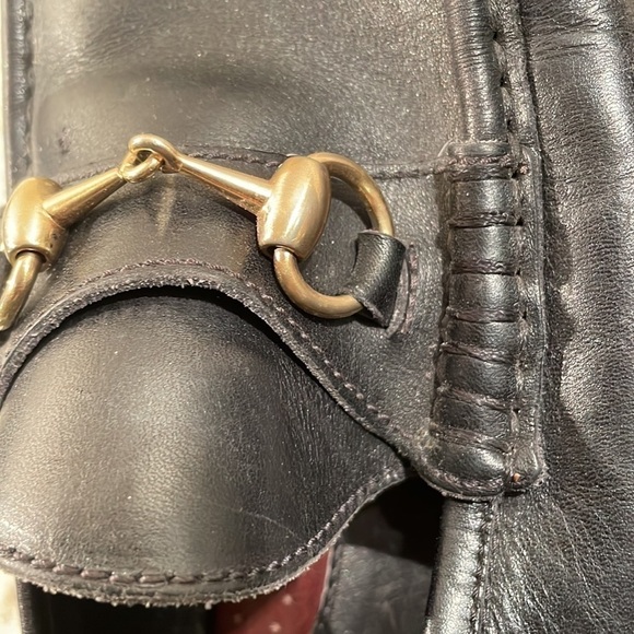 Gucci Horse Bit Driving Loafers Black & Brown Leather Protective Soles - Picture 12 of 14